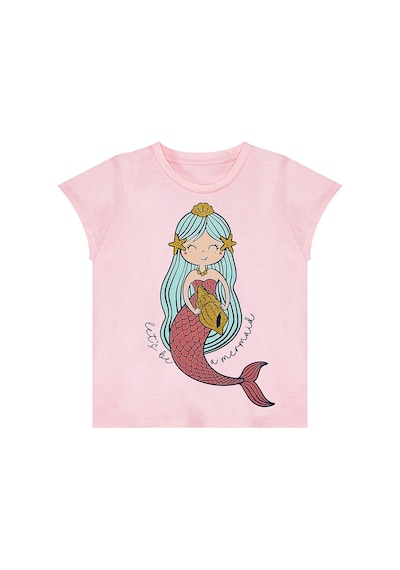Denokids Deniz Kızı Kız Çocuk Yazlık T-shirt Fırfırlı Şort Takım