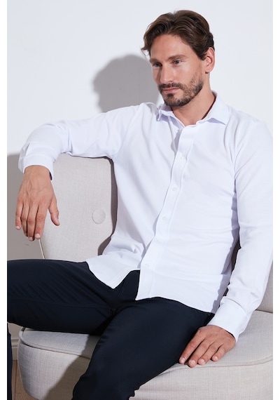 Buratti % 100 Pamuk Regular Fit Erkek Gömlek Cf25W113650 Beyaz