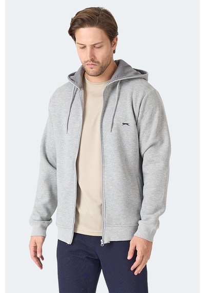 Slazenger Majestıc I Erkek Gri / Beyaz Sweatshirt Gri / Beyaz