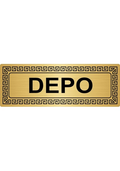 Depo 7Cmx20Cm Metal Yönlendirme Levhası Altın Renk Metal