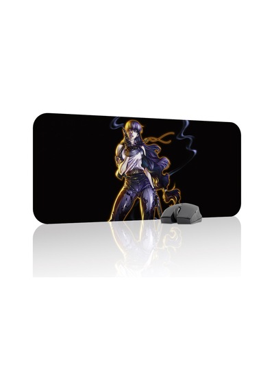 Black Lagoon Kaymaz Dikişli Kauçuk Oyuncu Mousepad V5 - 70x30 Xl Gaming Mouse Pad Fare Altlığı