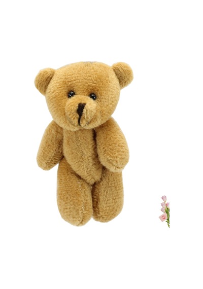 Peluş Ayıcık Anahtarlık. 9 X 5.5 Cm - Kahve Kahverengi