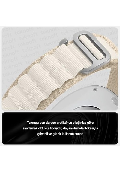 8 40mm 44mm Ve 8 46mm İle Uyumlu Metal Bağlantılı Hafif Ve Yumuşak Kumaş Loop Kordon