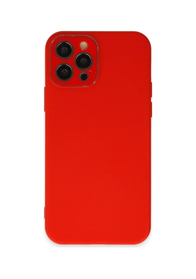 Newface - 419 - İphone 12 Pro Kılıf Lansman Glass Kapak - Edntrend - - Kırmızı