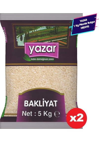 Yazar Pilavlık Pirinç 2 x 5 KG + Yazar Pilavlık Bulgur 1 KG