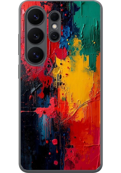 Samsung Galaxy S26 Ultra Uyumlu Renklerin Dansı Baskılı Silikon Kılıf Renkli