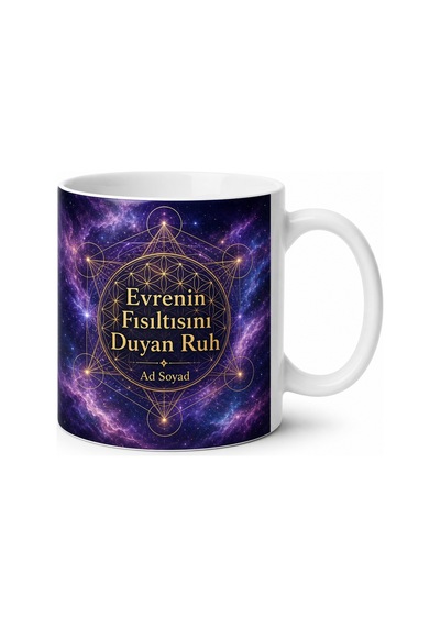 Evrenin Mesajını Okuyan Ruhsal Uyanış Farkındalık Kupası Hediye Bardak Tupya9907 Beyaz / Çok Renkli