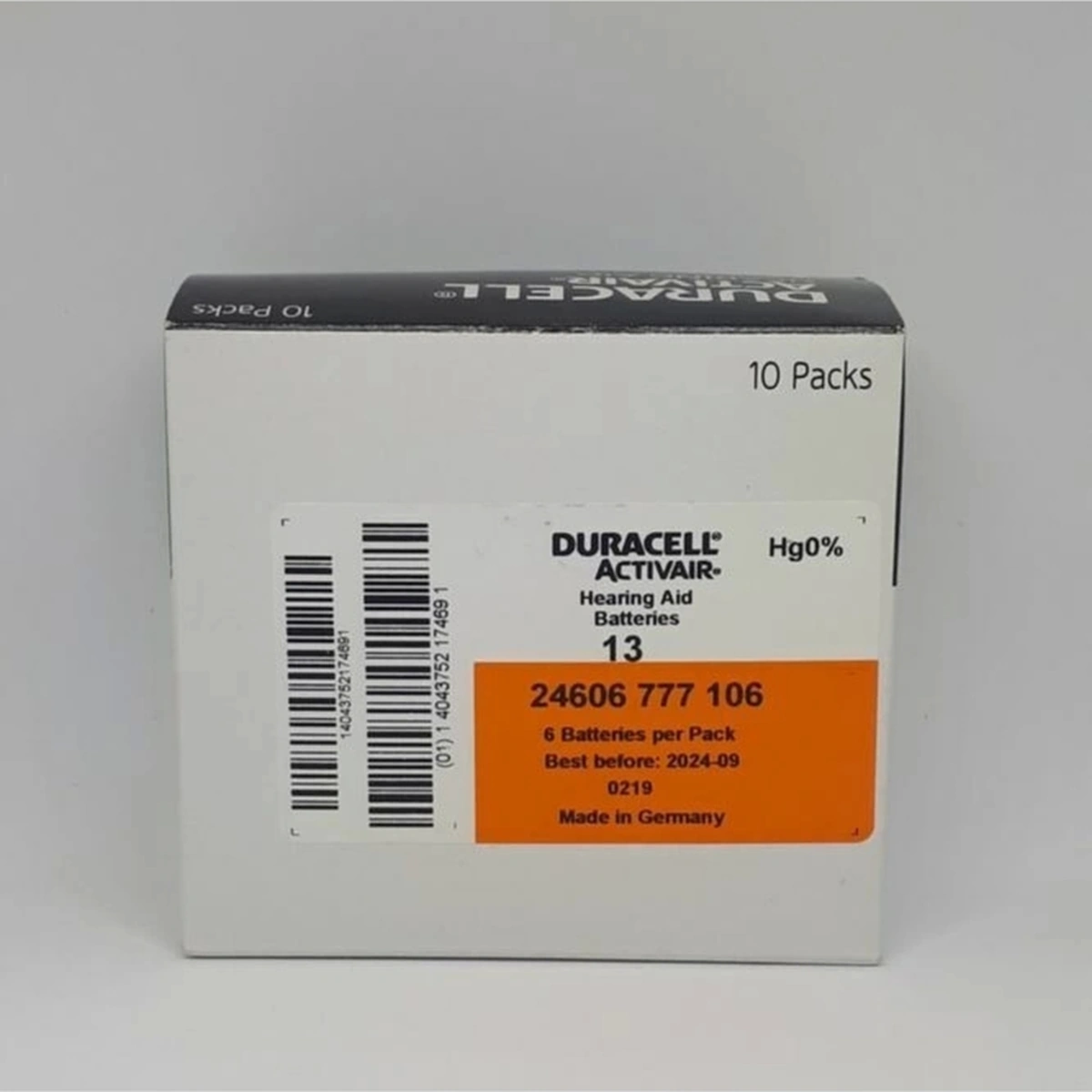 13 Numara Işitme Cihaz Pili Kulaklık Pili 6'lı 10 Paket