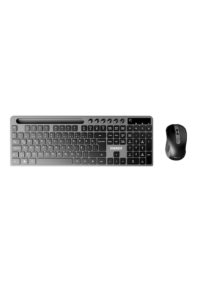 Everest Km-730 Gri/siyah Kablosuz Q Multimedia Klavye + Mouse Set Optik