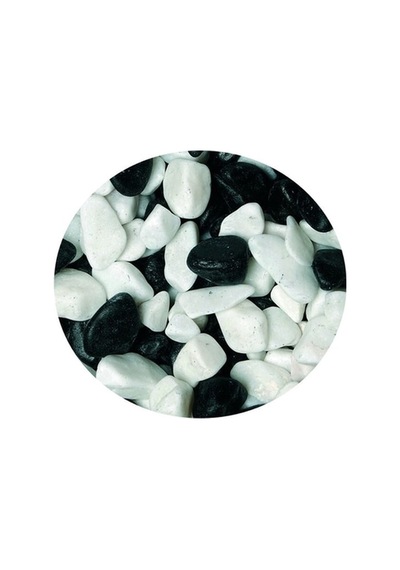 Siyah Beyaz Fanus Çakılı 2 Paket (350gr+350gr)