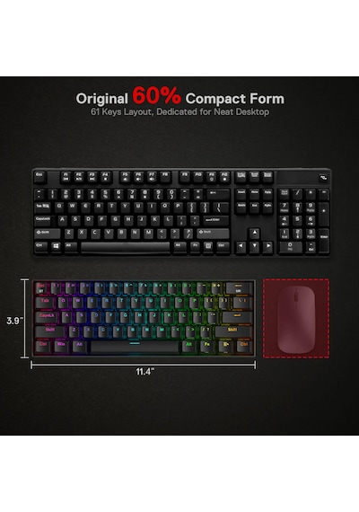 Redragon K530 Pro Brown Switch Türkçe Kablosuz Mekanik Klavye