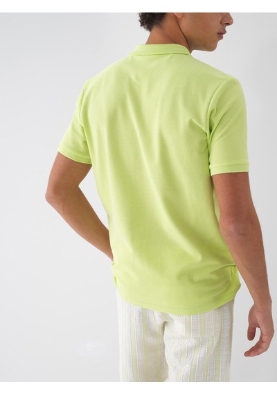 Xint Yeşil Pamuk Dokulu Regular Fit Tişört 502070