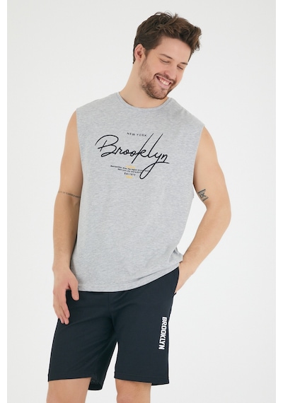 SPR22TS115  El Yazlılı Brooklyn Baskılı Tshırt