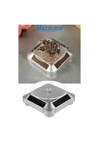 Microcase 360 Derece Dönen Güneş Enerjili Vitrin Saat Takı Standı - Al5031 Diğer