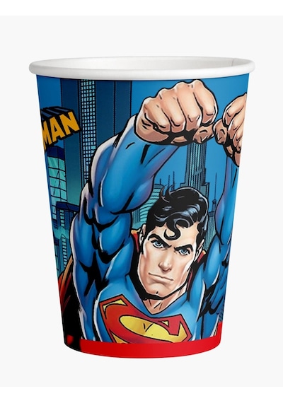 Superman Doğum Günü Konsepti 16 Kişilik Doğum Günü Seti Ekonomik