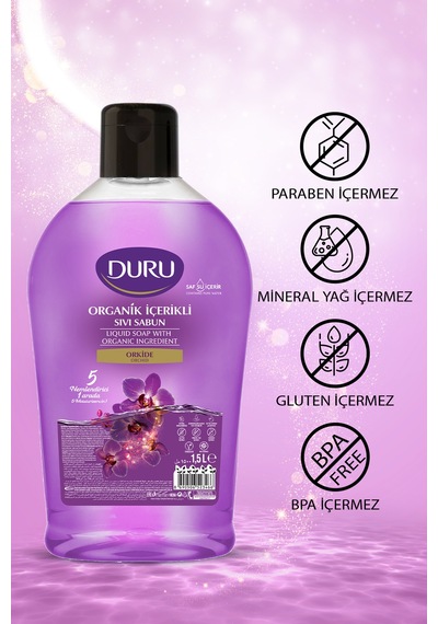 Orkide Organik Içerikli Sıvı Sabun 1,5 1,5 500ml
