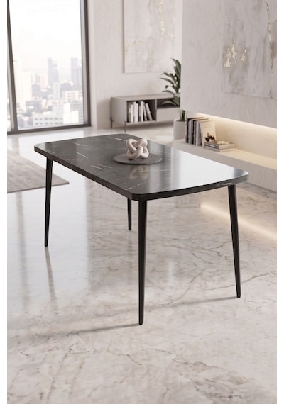 Runes Serisi Mdf Sabit 80x130 Siyah Mermer Desen Mutfak Masası Takımı 6 Sandalye Siyah Mermer Masa Gri Sandalye Runes Serisi Mdf Sabit 80x130 Siyah Mermer Desen Mutfak Masası Takımı 6 Sandalye Siyah Mermer Masa Gri Sandalye