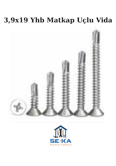 3,9x19 Yhb Matkap Uçlu Vida-1.9 Cm Akıllı Vida 100 Adet 3.9 x 19 MM