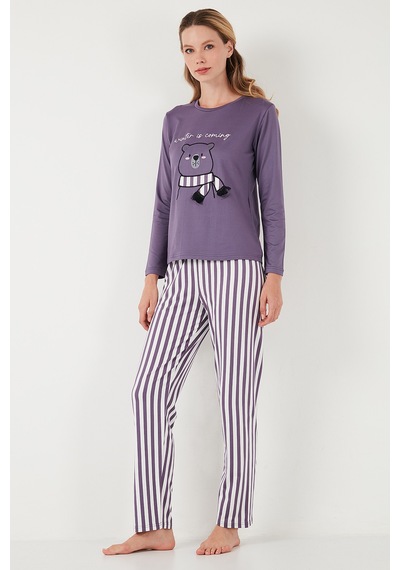 Lela Bayan Pijama Takımı 65719102 Lila LILA