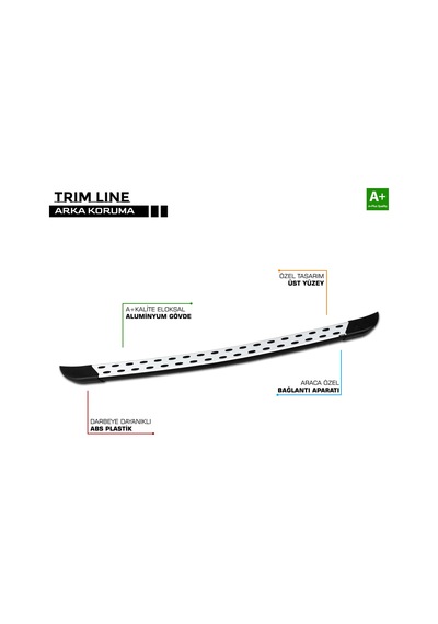 Courier Arka Koruma Demiri Trimline Noktalı Model 2023 2024 2025 2026 2027