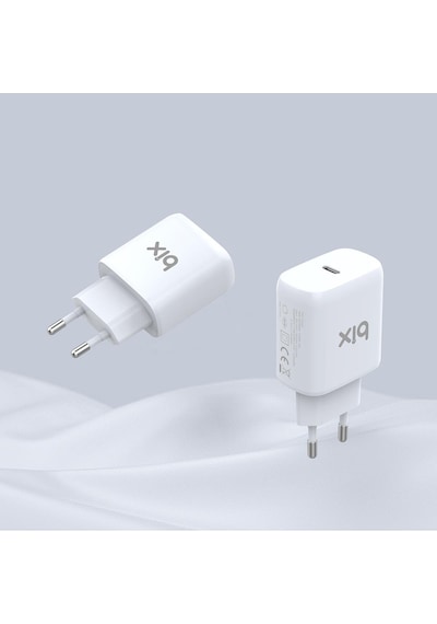 Bix BX-CL20TA 20W PD Hızlı Şarj Adaptörü + 3A Type-C to Lightning Kablo