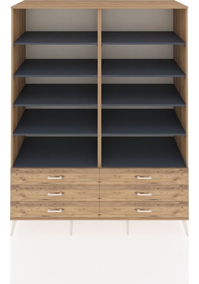 Kronos Gardrop 10 Raflı 6 Çekmeceli 176x59x221 Çam-antrasit/çam Antrasit/çam Kronos Gardrop 10 Raflı 6 Çekmeceli 176x59x221 Çam-antrasit/çam Antrasit/çam