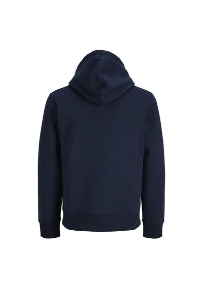 Jack & Jones Erkek Gögüs Baskili Kapüsonlu Sweatshirt - Tom - 12298419 Lacivert
