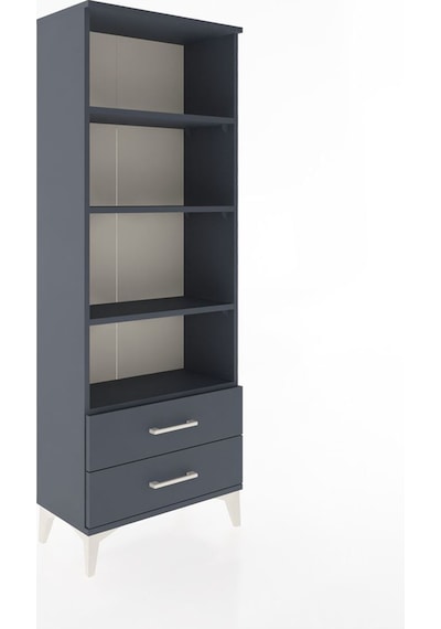 Arges Dolap 4 Raflı 2 Çekmeceli 60x30x163 Antrasit-antrasit Antrasit