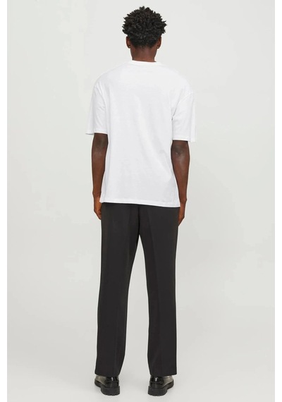 Jack & Jones Jack&jones 12249319 0 Yaka Erkek Basic Tshirt - Beyaz Beyaz