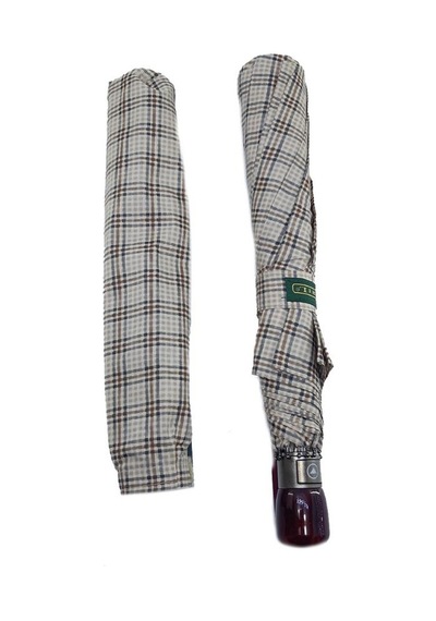 Baginn Snotline-april Kadın Şemsiye Otomatik Açılır 10telli Kapalı Boyut 40 CM 95 CM Çap Yeşil Ekose 001