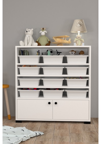 Rüya No.6 On İki Sepetli Modern Kullanışlı Çok Amaçlı Dolap Beyaz-beyaz Rüya No.6 On İki Sepetli Modern Kullanışlı Çok Amaçlı Dolap Beyaz-beyaz