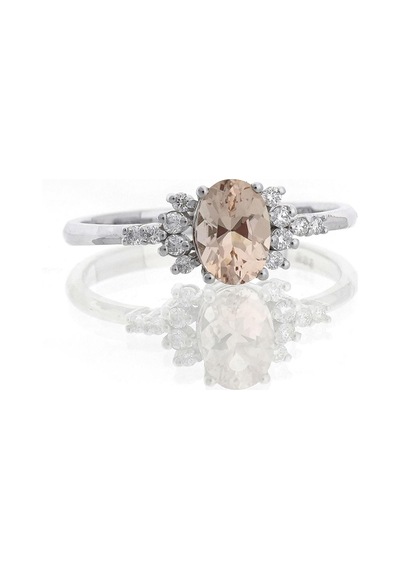 Morganite Tektaş Vintage Yüzük