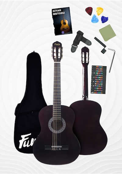 Cg-3902cf Klasik Gitar 4/4 Yetişkin Boy Sap Ayarlı Full Set Kahverengi