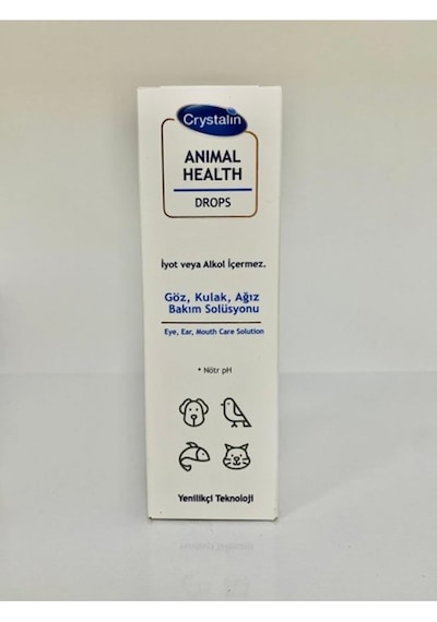 Orqinel Crystalin Animal Health 100ml Göz, Kulak, Ağız, Bakım Solüsyonu, Kedi, Köpek, Temizleme