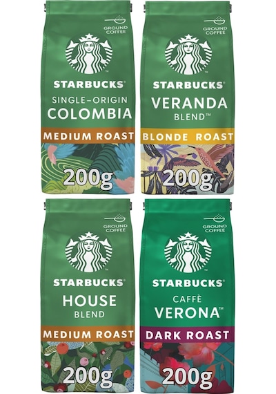 Starbucks Colombia Veranda House Verona Kahve Seti 4 x 200 G