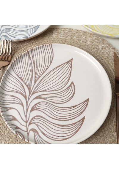 Leaf Harmony Nordıc Pasta Tabağı 22 Cm 4 Adet / 22974-77 Çok Renkli