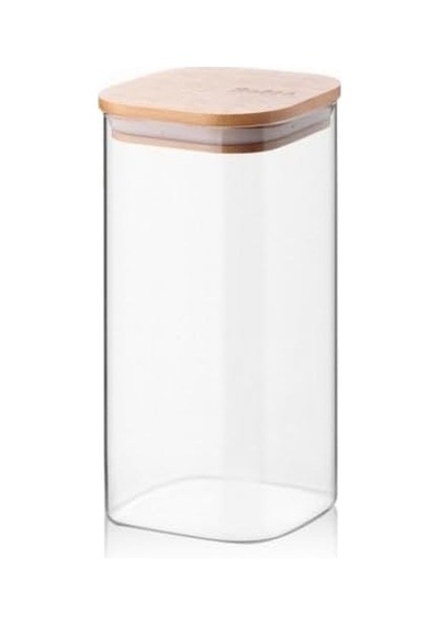 1400ml Sızdırmaz Vakumlu Bambu Kapaklı Borosilikat Cam Kavanoz Hava Geçirmez & Dayanıklı Şeffaf