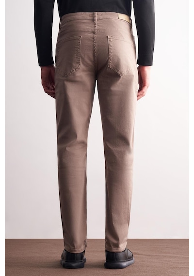 İmza Açık Bej 5 Cep Casual Slim Fit Pamuklu 5 Cep Pantolon 1003255318 Açık Bej