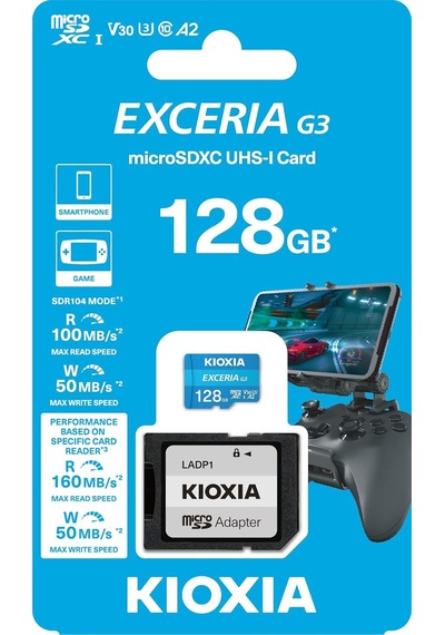 Excerıa G3 128gb Microsdxc Hafıza Kartı Uhs-ı U3 V30 C10 A2, 160/50mb/s'ye Kadar, 4k