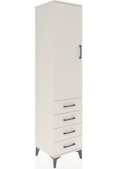Hyperion Dolap Tek Raflı 4 Çekmeceli Tek Askılı 44x44x195 Aytaşı-aytaşı Aytası