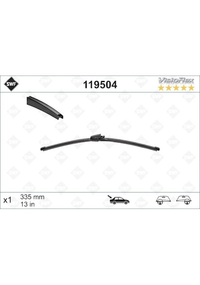 Silgi - 445 - Flat Blade X2 Arka Vw Polo 09 02 - , Golf-v 10 03 - Edntrend - - 335