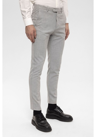 Antioch Erkek Aksesuar Detaylı Slim Fit Pantolon Açık Gri