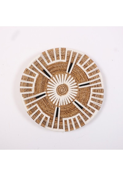 Aspendos 60x14 Cm Çap- Doğal Abaka Duvar Tabağı