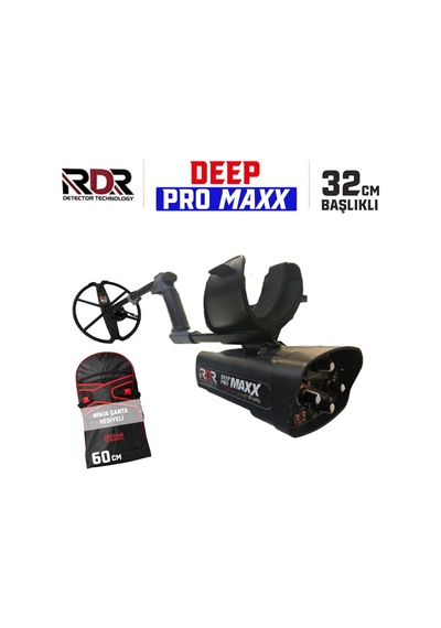Rdr Deep Pro Maxx Derin Arama Dedektörü - 6 Khz 32cm Başlıklı Ve Ninja Xxl Çanta Hediyeli Paket