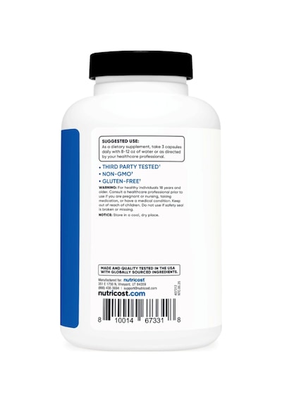 Nutricost Nitrik Oxıde Booster 2250mg, 180 Capsules - 750mg P... Aromasız