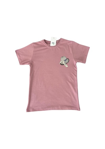 New Kids Şapka Baskılı Kız Çocuk Tişört-91117 Pembe