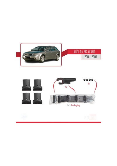 Audi A4 (B6) Avant 2001-2007 Arası Fly Model Ara Atkı Tavan Barı