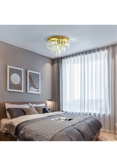 Efsane Kristal Taşlı Eskitme Salon Avize Eskitme