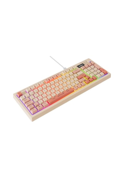 Everest Kb-79 Sılent Pro Bej-pembe-turuncu Sessiz Rgb Q Membrane Oyuncu Klavyesi