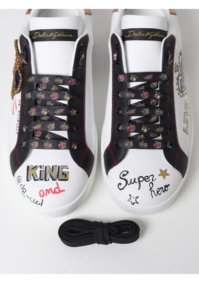 Dolce & Gabbana Portofino Sneakers In Leather Çok Renkli